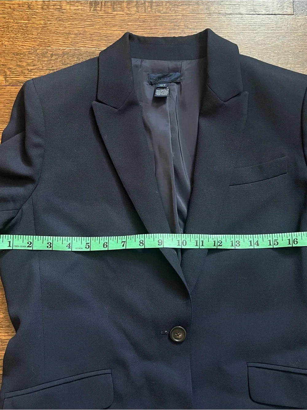 J. Crew size 10 Tall dark navy wool blazer